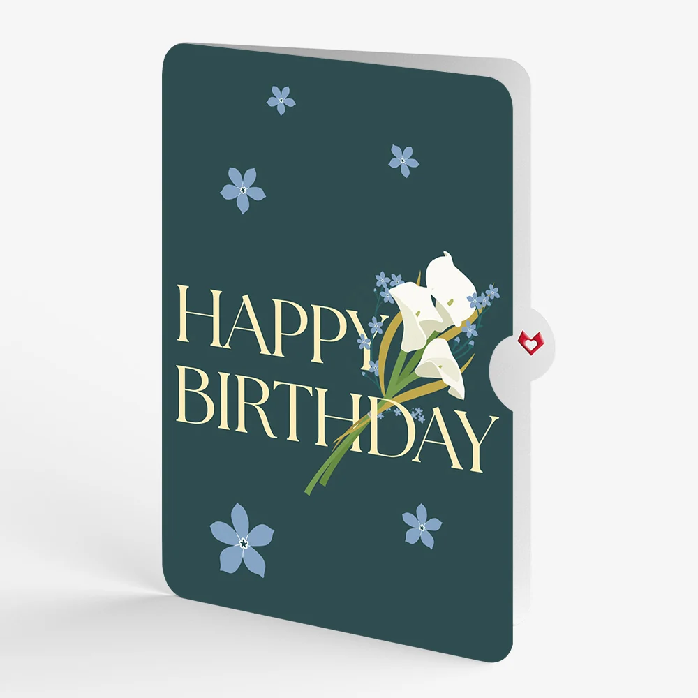 Lovepop Calla Lily Birthday Pop-Up Card and Sentiment Set Glass - Image 4