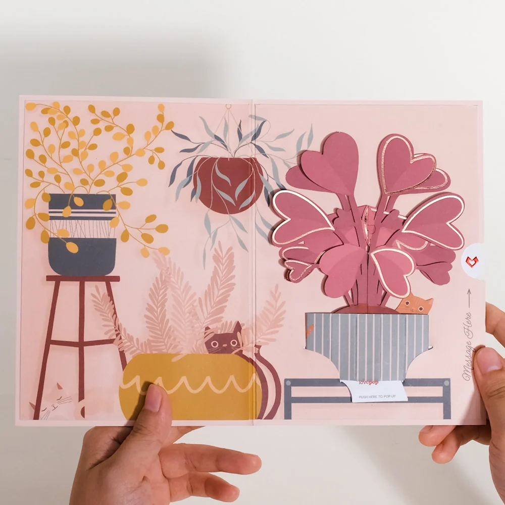 Lovepop So Frond of You Card with Mini Bouquet - Image 3