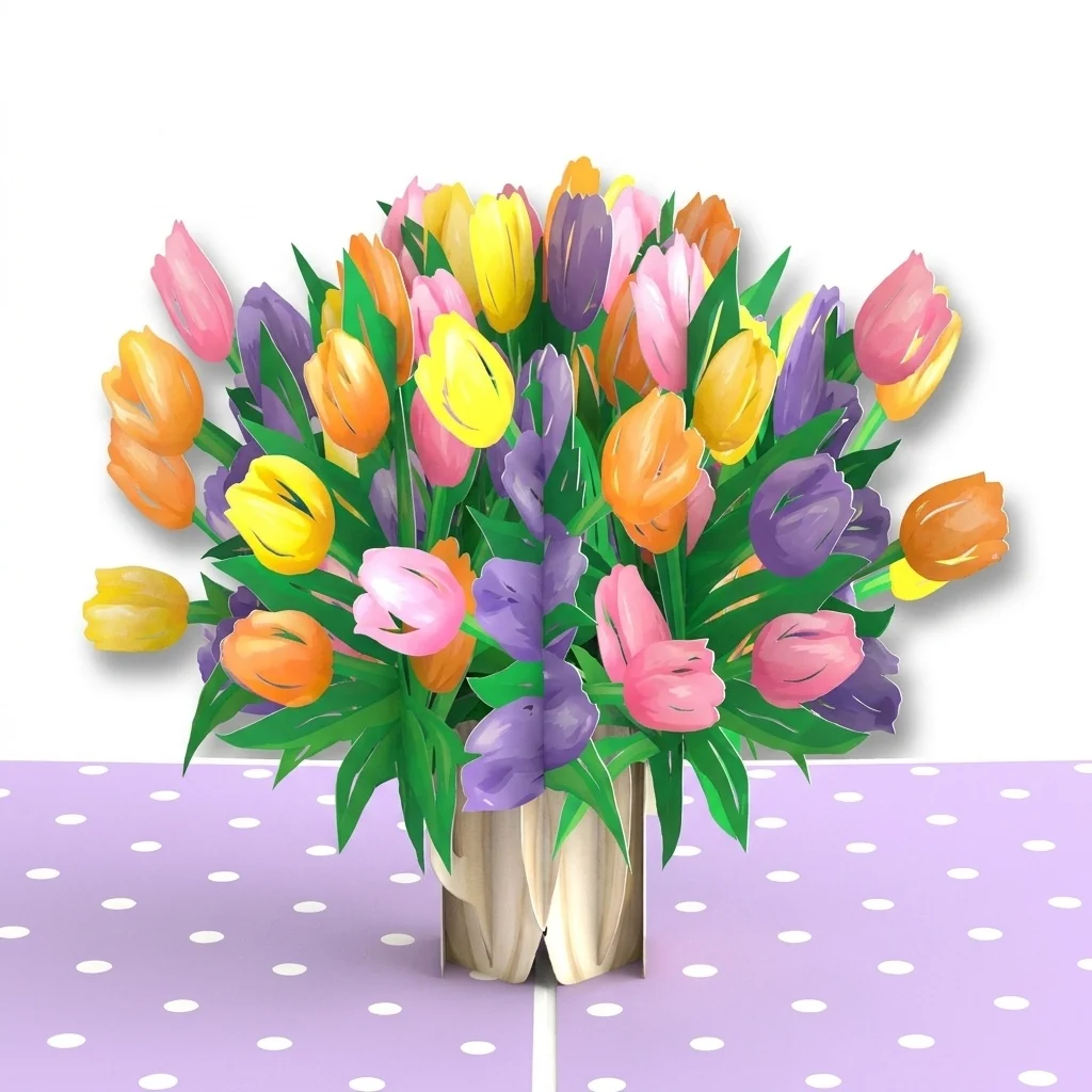 Lovepop Timeless Tulips Get Well Pop-Up Card and Seems Inefficient Sentiment Set Vase - Image 3