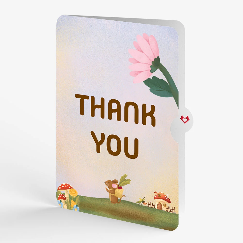 Lovepop Woodland Critter Village Thank You Pop-Up Card and Sentiment Set Basket - Image 4