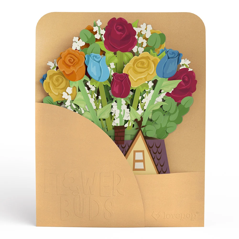 Lovepop Disney and Pixar Up Sky Is the Limit Pop-Up Card & Flower Buds Bouquet Bundle - Image 7