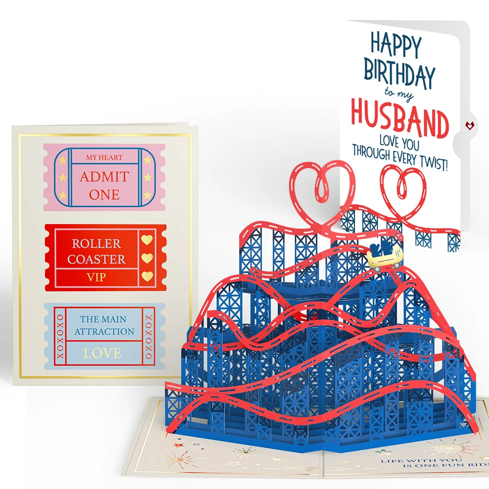 Lovepop Love Rollercoaster Birthday Pop-Up Card and Sentiment Set for Husband