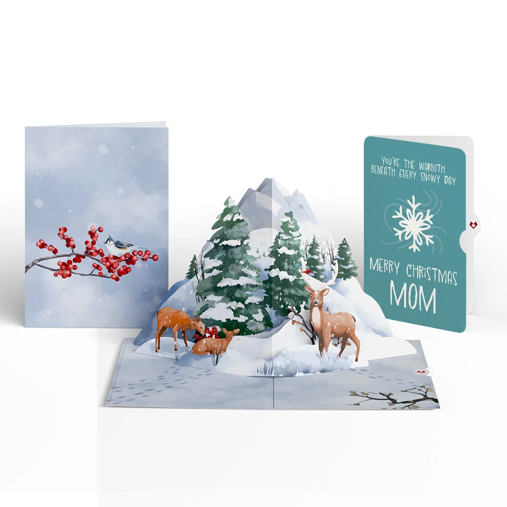 Lovepop Snowfall's Hush Christmas Pop-Up Card and Sentiment Set for Mom