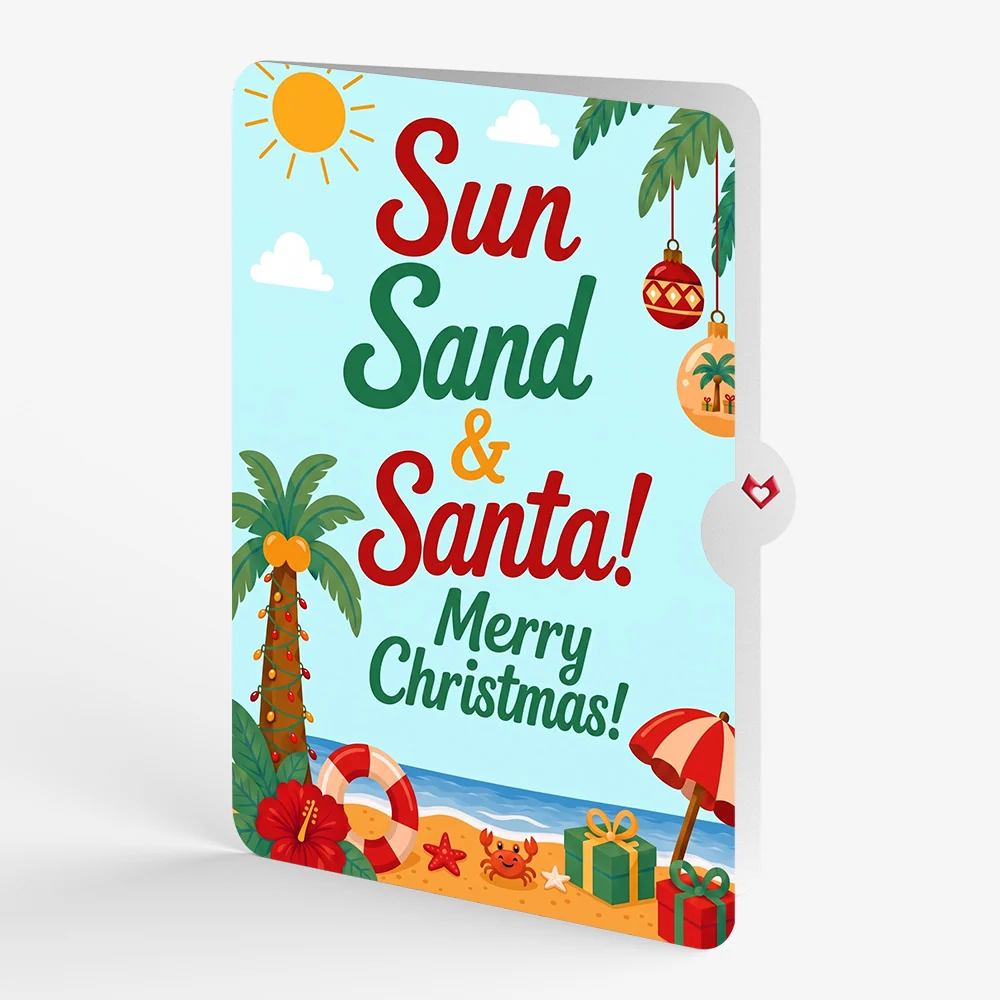 Lovepop Beach Santa Christmas Pop-Up Card and Sentiment Set - Image 4