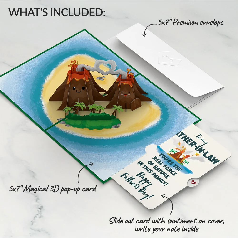 Lovepop I Lava You Father's Day Pop-Up Card and Sentiment Set for Father-in-law - Image 2