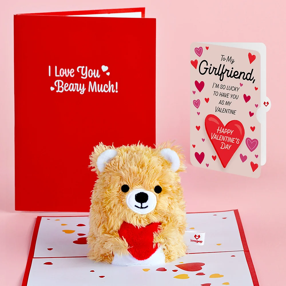 Lovepop You're The Beary Best Valentine Plushpop Card and Sentiment Set for Girlfriend