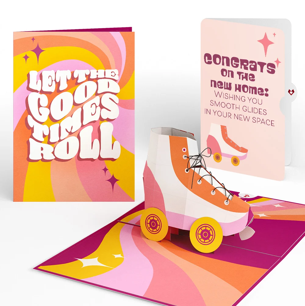 Lovepop Let the Good Times Roll Roller Skate New Home Pop-Up Card and Sentiment Set