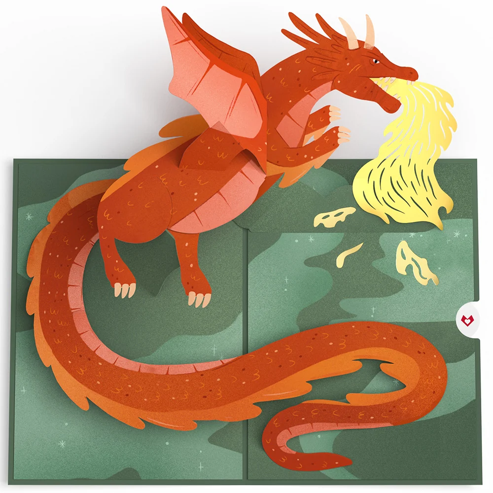 Lovepop Fired Up for Your Birthday Dragon Pop-Up Card - Image 3