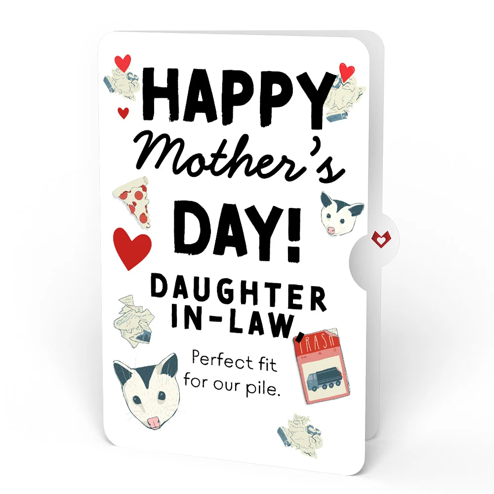 Lovepop Party Possums Mother’s Day Glitter Bouquet and Sentiment Set for Daughter-in-law Vase - Image 4