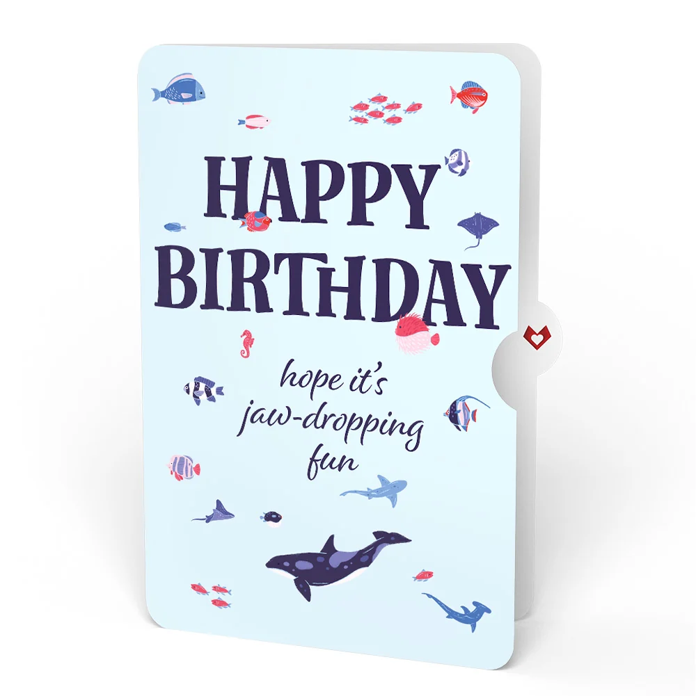Lovepop I Chews You Shark Birthday Pop-Up Card and Sentiment Set - Image 4