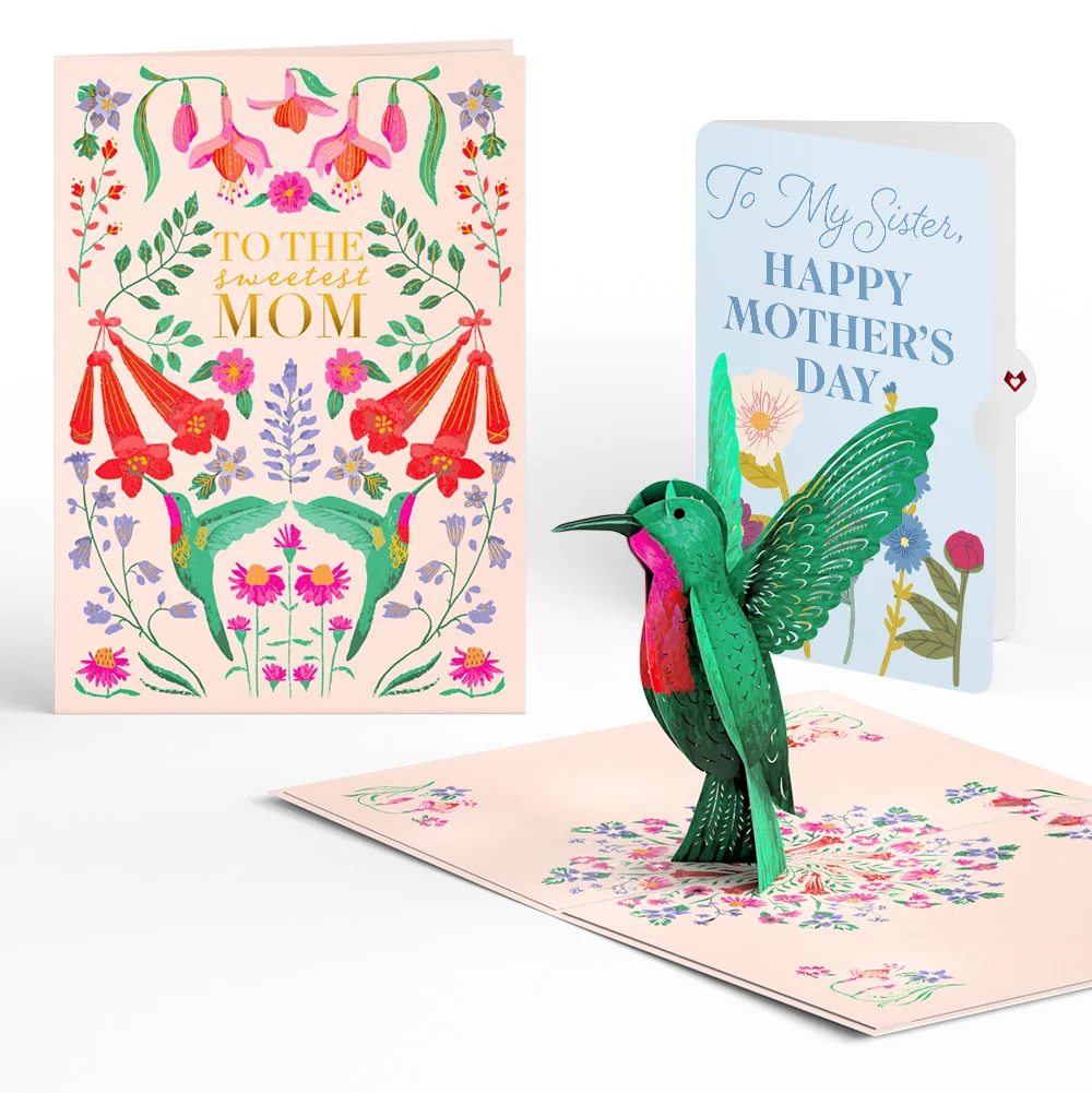 Lovepop Sweetest Mom Hummingbird Mother's Day Pop-Up Card and Sentiment Set for Sister