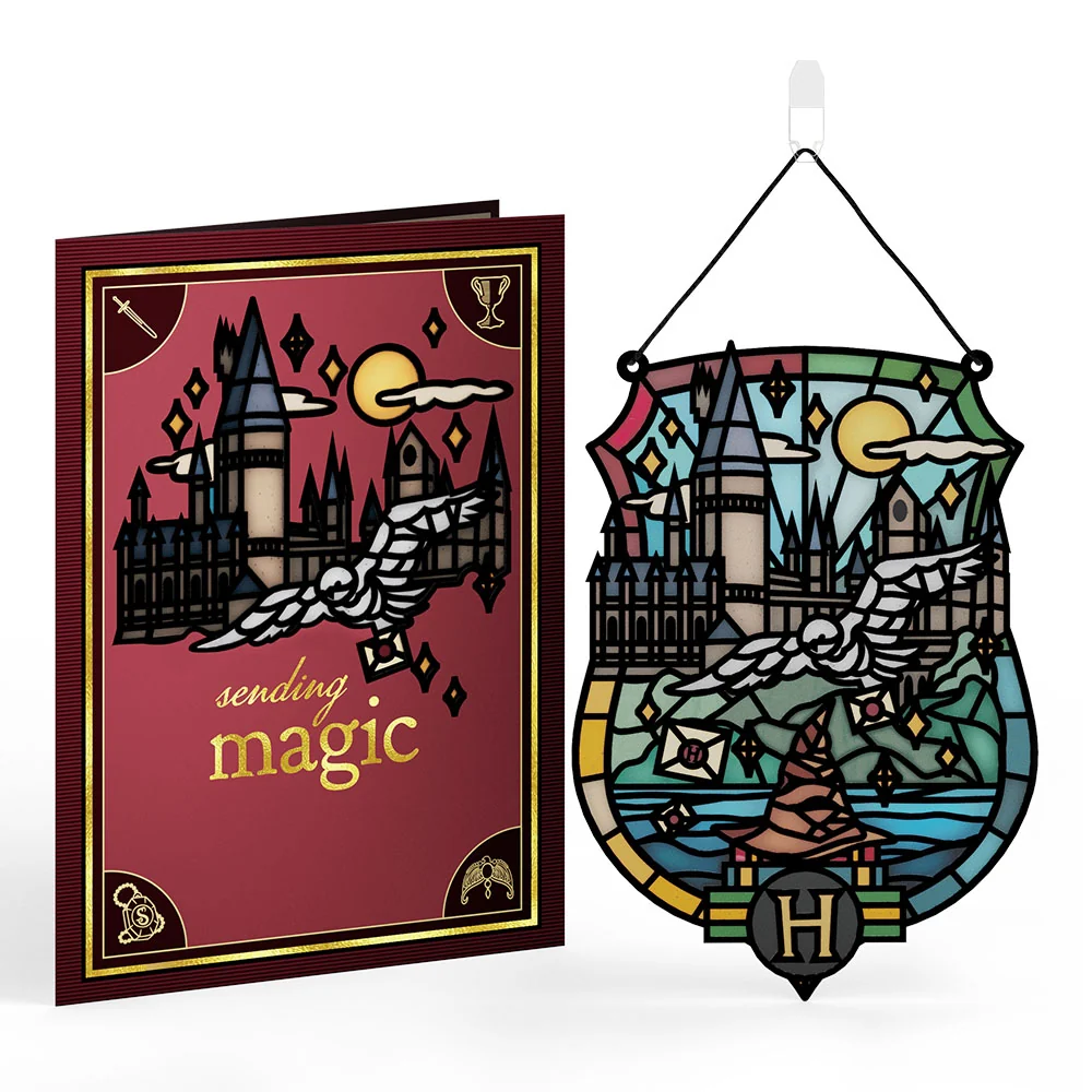 Lovepop Harry Potter Sending Magic Hogwarts Suncatcher Card & Flower Buds Bouquet Bundle - Image 2