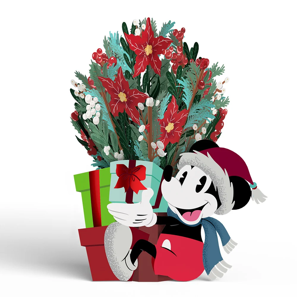 Lovepop Disney’s Mickey Mouse Festive Cheer Pop-Up Card & Flower Buds Bouquet Bundle - Image 7