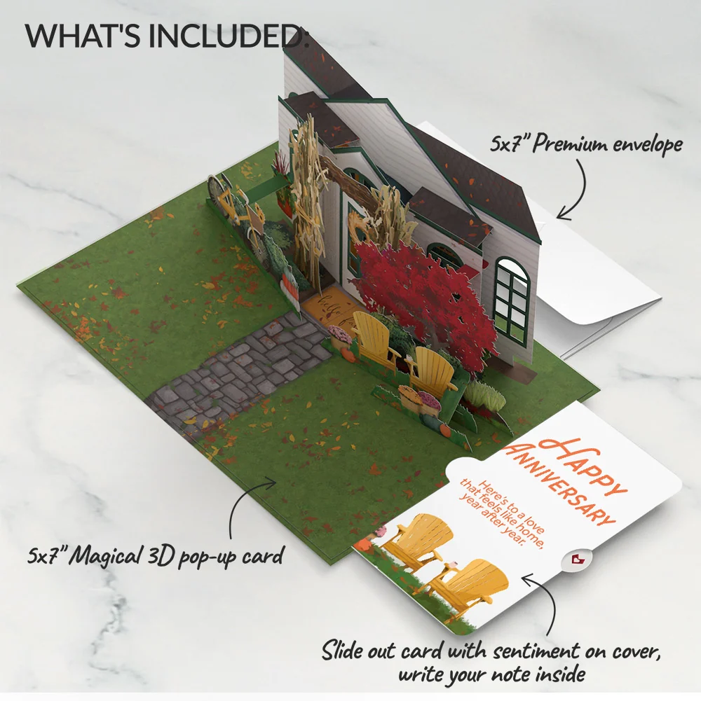 Lovepop Fall Welcome Anniversary Pop-Up Card and Sentiment Set Chair - Image 2