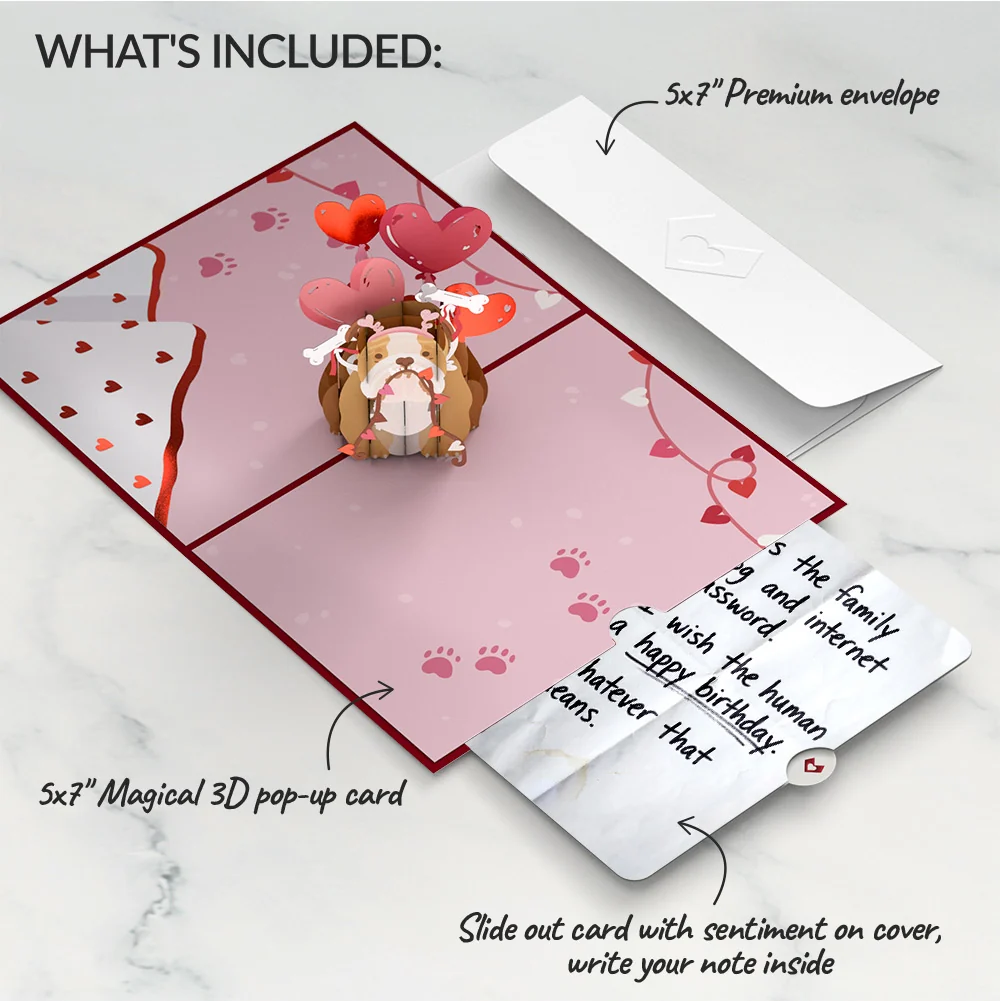 Lovepop Love Dog Birthday Pop-Up Card and Sentiment Set - Image 2