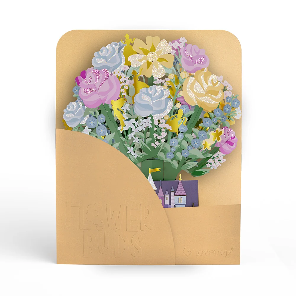 Lovepop Disney Princess You Make the Whole Kingdom Shine Glitter Flower Buds Bouquet - Image 6