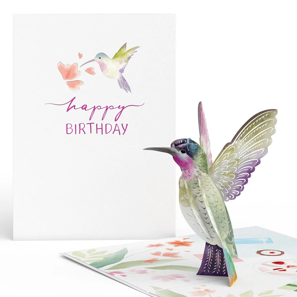 Lovepop Birthday Hummingbird Pop-Up Card