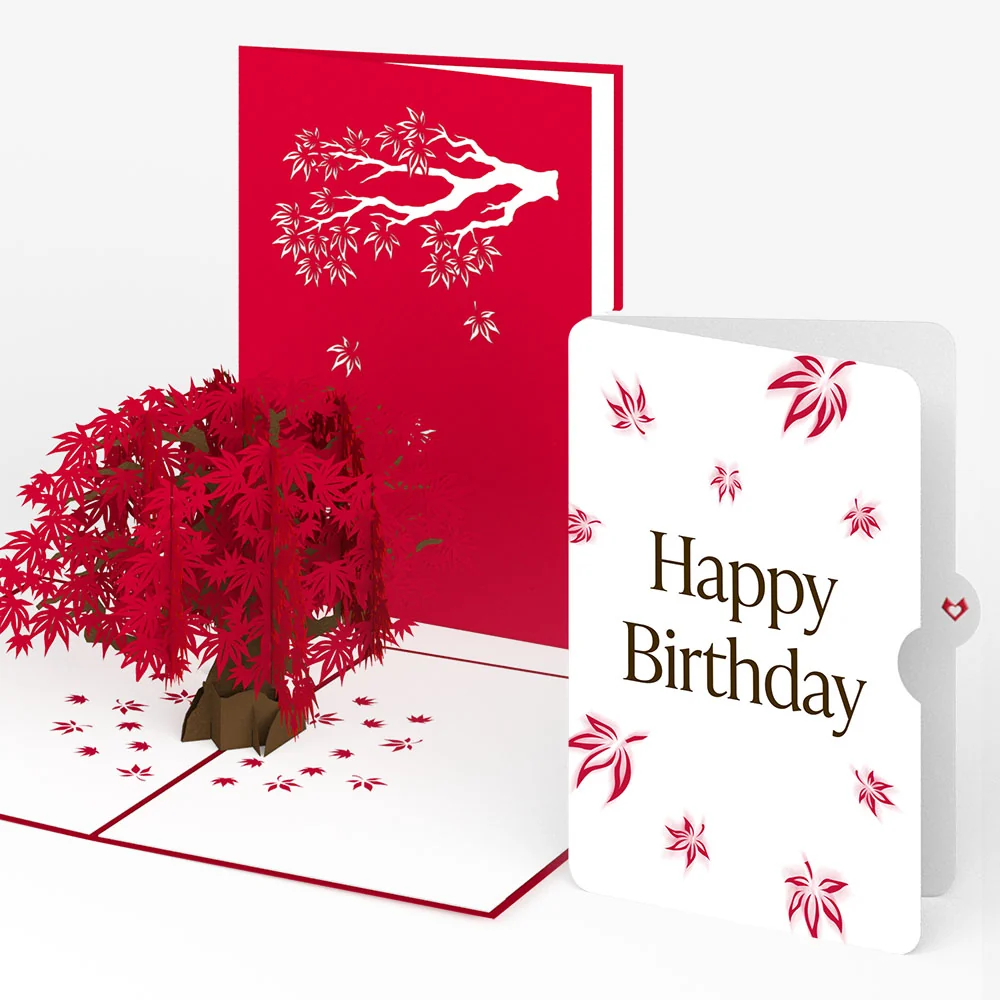 Lovepop Japanese Maple Birthday Pop-Up Card and Sentiment Set