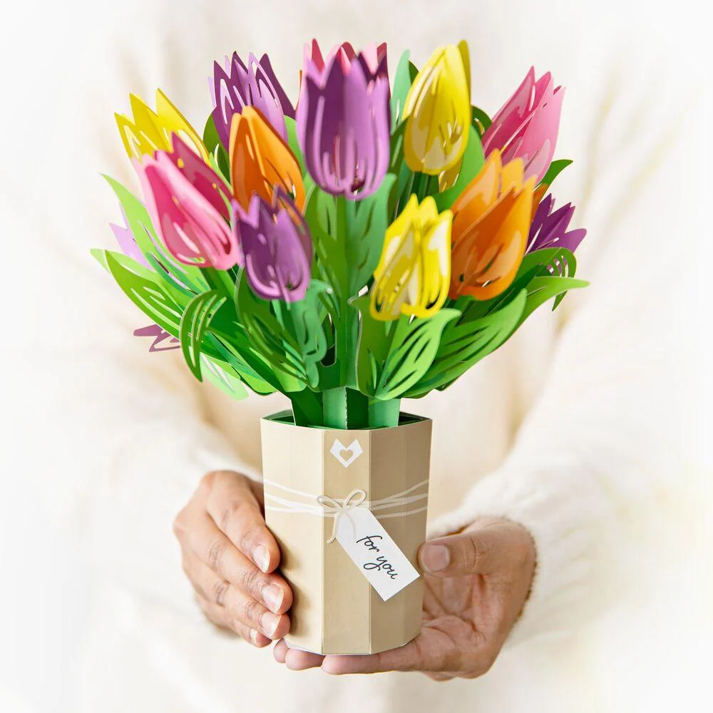 Lovepop Tulip & Blue Morpho Butterfly Bundle Vase - Image 3