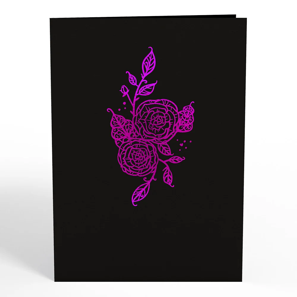 Lovepop Ornate Purple Rose Bloom Pop-Up Card - Image 4