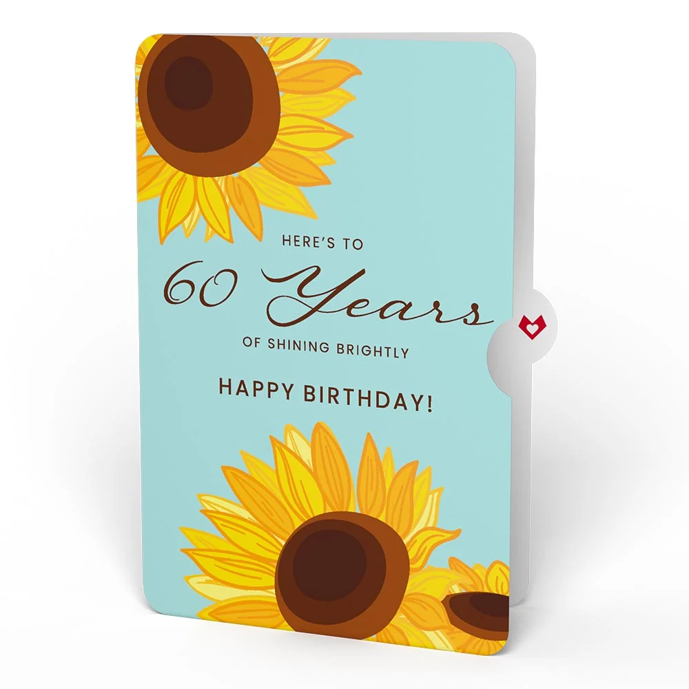 Lovepop Sunflower 60th Birthday Pop-Up Card and Sentiment Set - Image 4