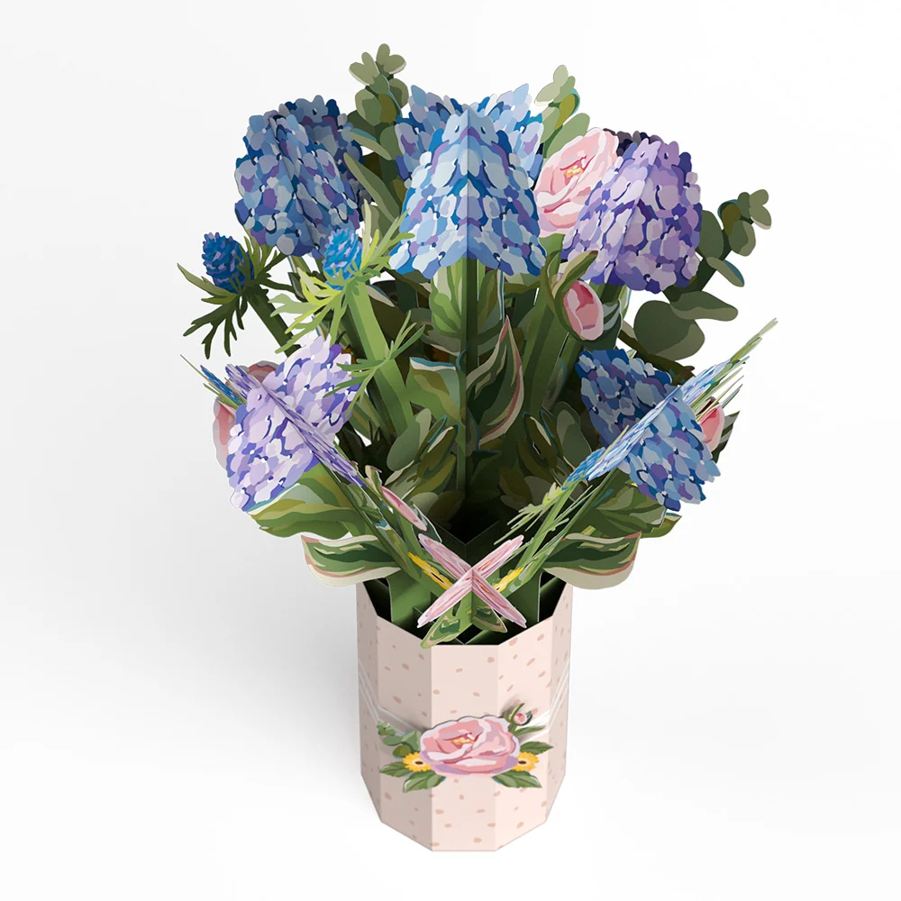 Lovepop Mother's Day Hydrangeas Pop-Up Card & Bouquet Bundle - Image 4