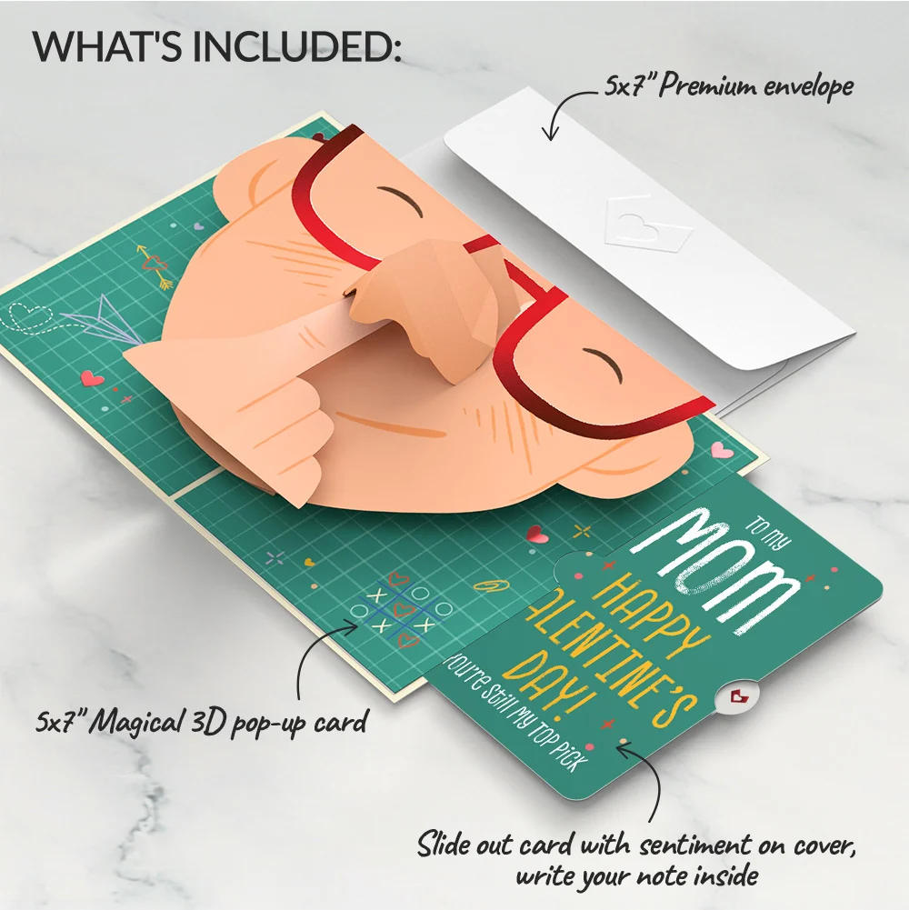 Lovepop Pick You Every Time Valentine Pop-Up Card and Sentiment Set for Mom Glass - Image 2