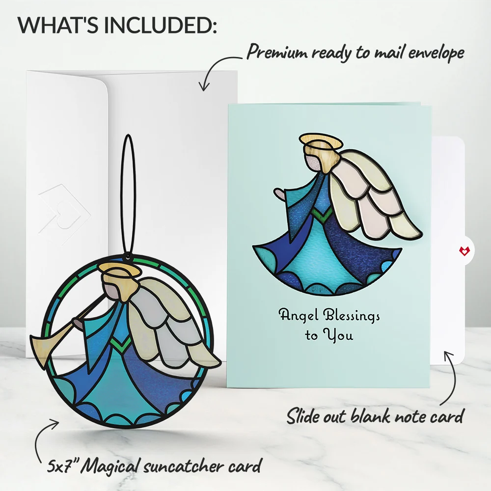 Lovepop Angel Blessings to You Suncatcher Card - Image 6