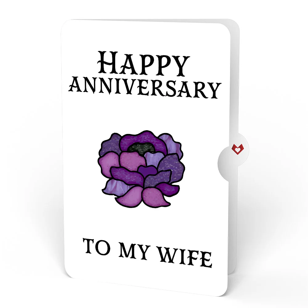 Lovepop Moonlit Amethyst Anniversary Suncatcher Bouquet and Sentiment Set for Wife Glass - Image 4