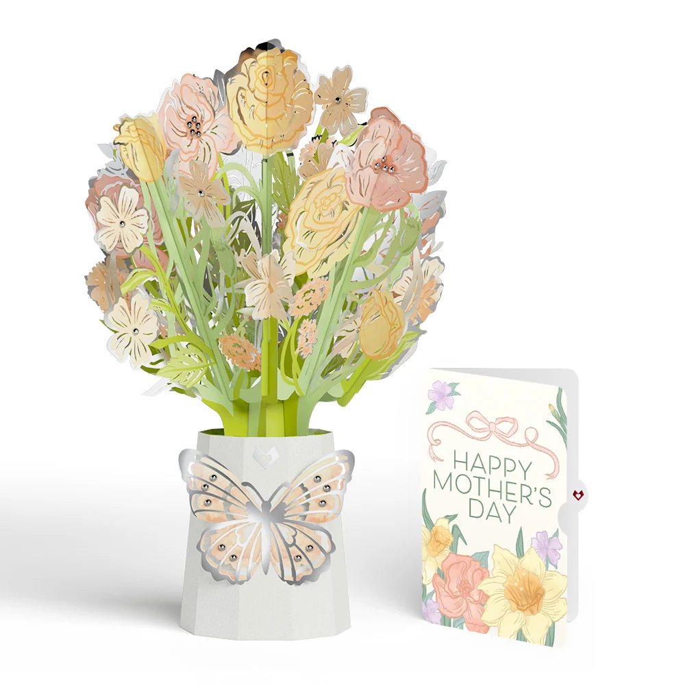 Lovepop Opulent Rose Mother's Day Luxe Bouquet and Sentiment Set Vase