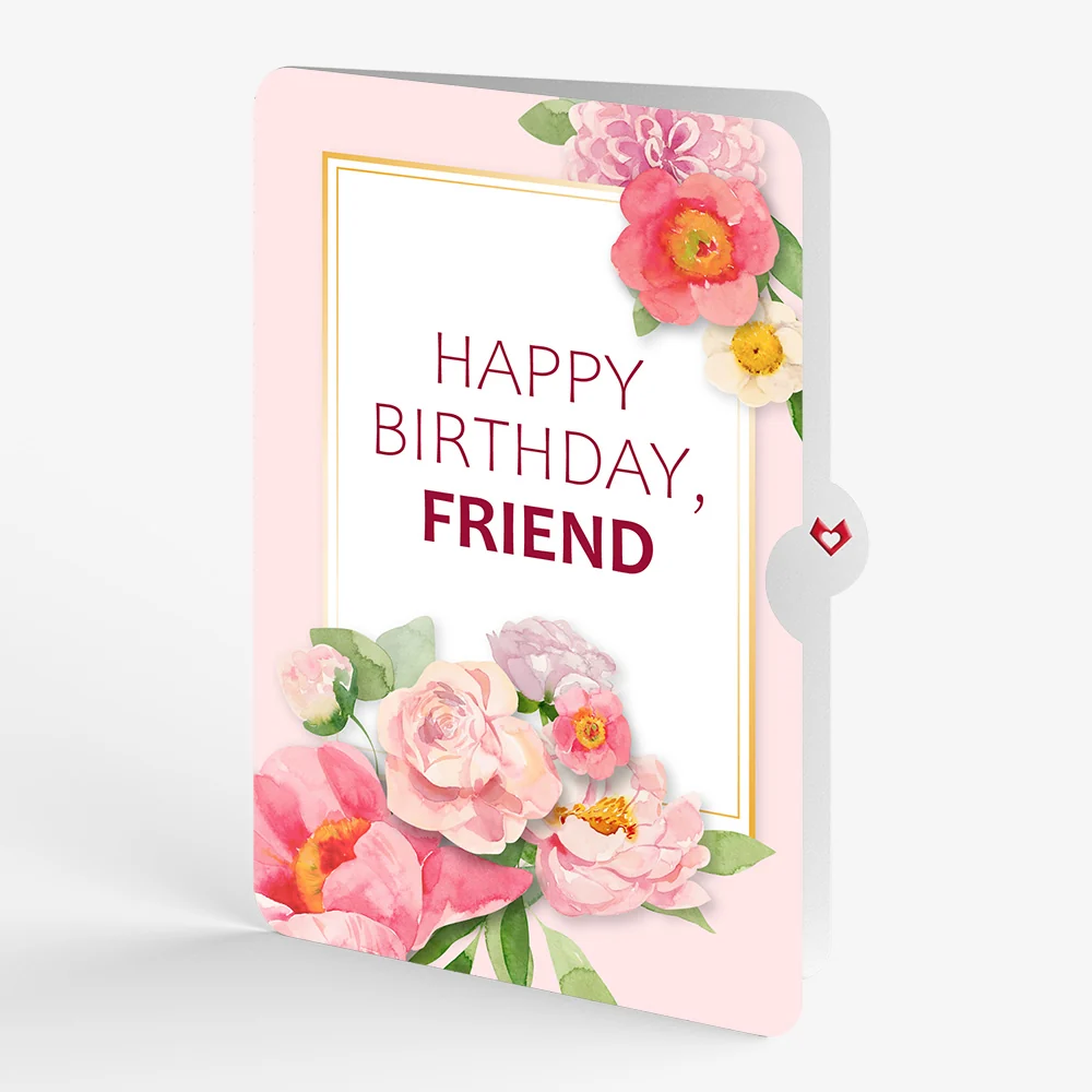 Lovepop Blush Blooms Birthday Pop-Up Card and Sentiment Set for Friend Cream - Image 4