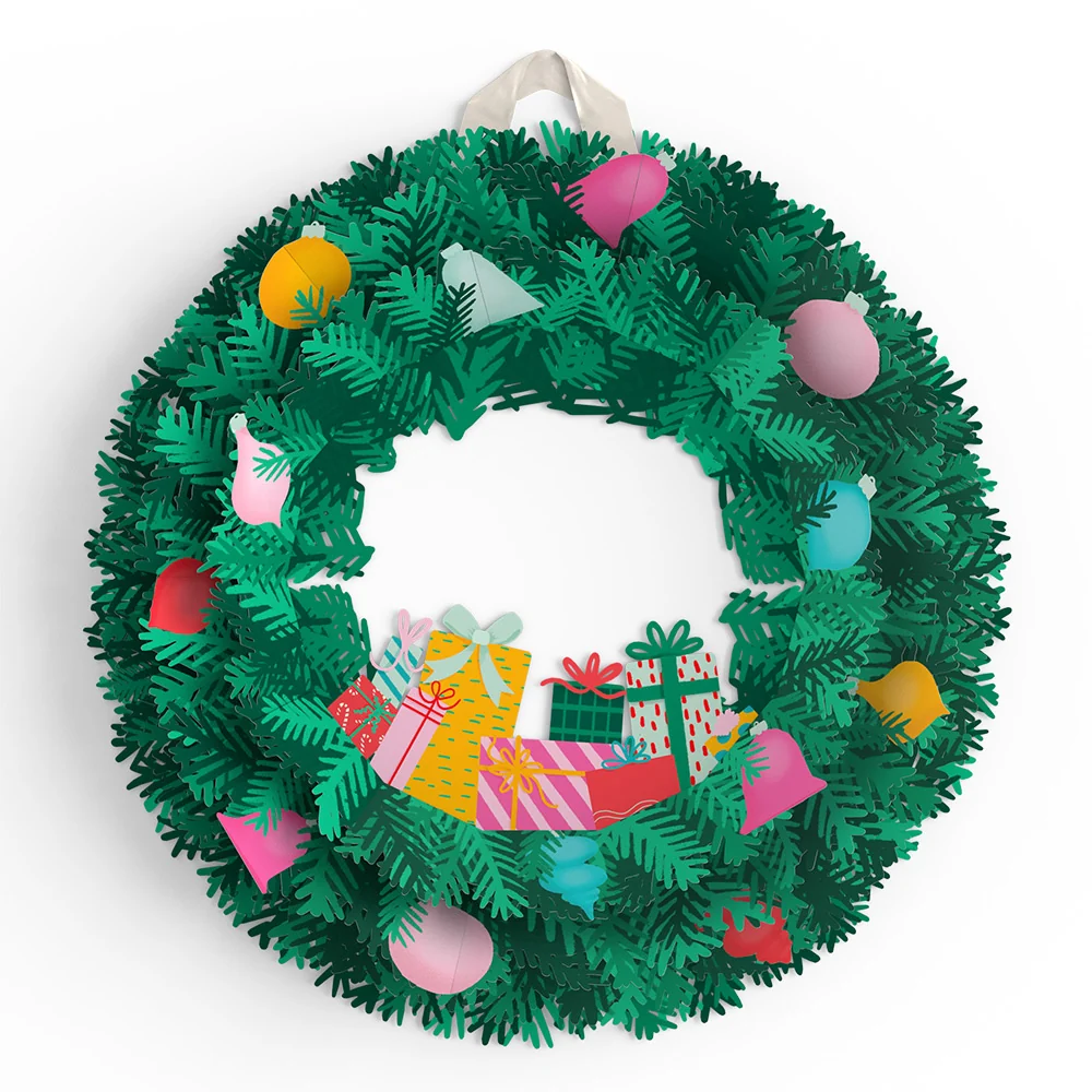 Lovepop Christmas Joy Wreath and Poinsettia Sentiment Set - Image 3