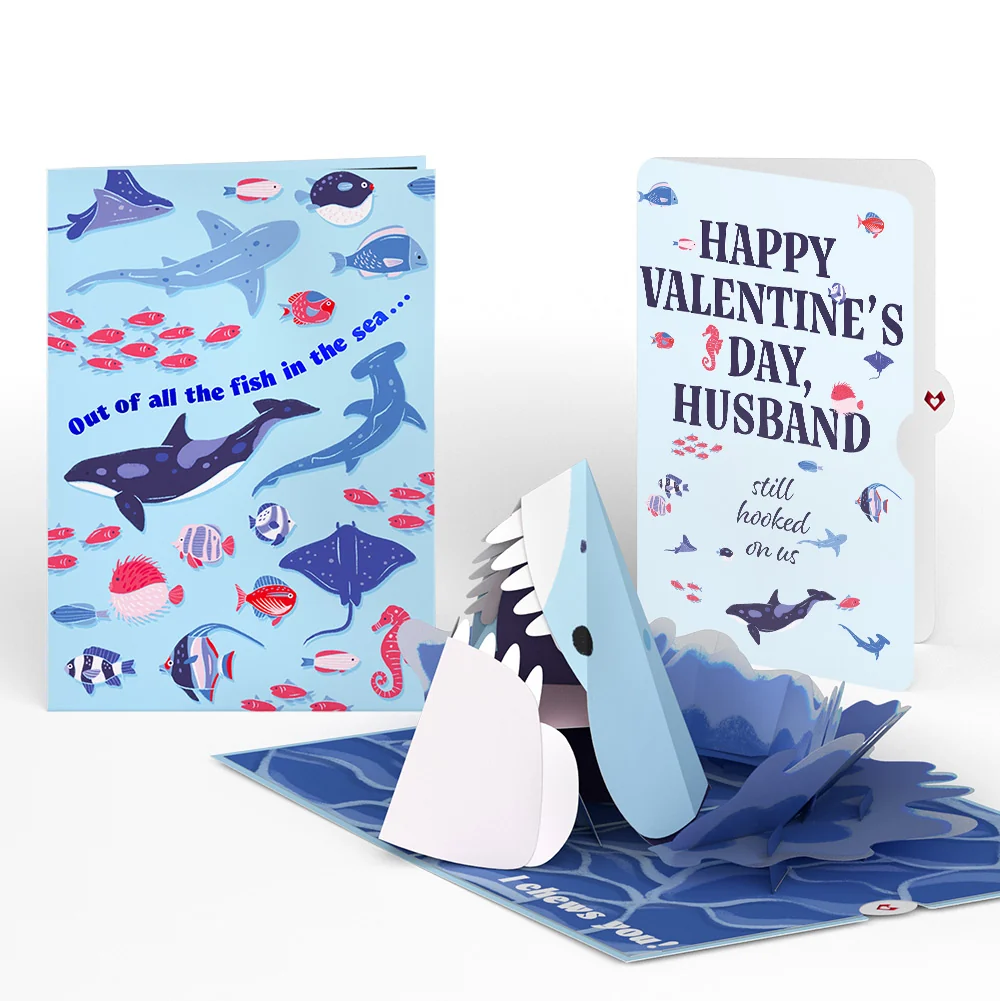 Lovepop I Chews You Shark Valentine Pop-Up Card and Sentiment Set for Husband