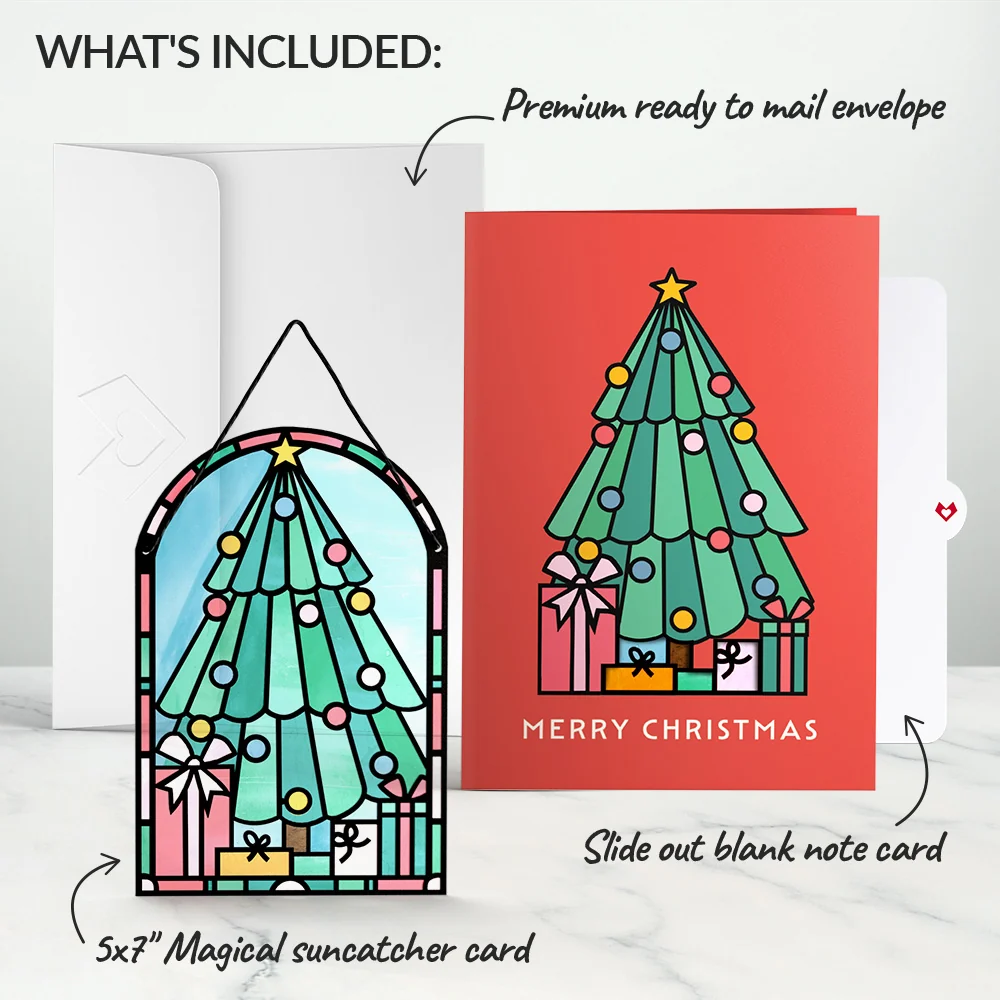 Lovepop Merry Christmas Tree Suncatcher Card - Image 6