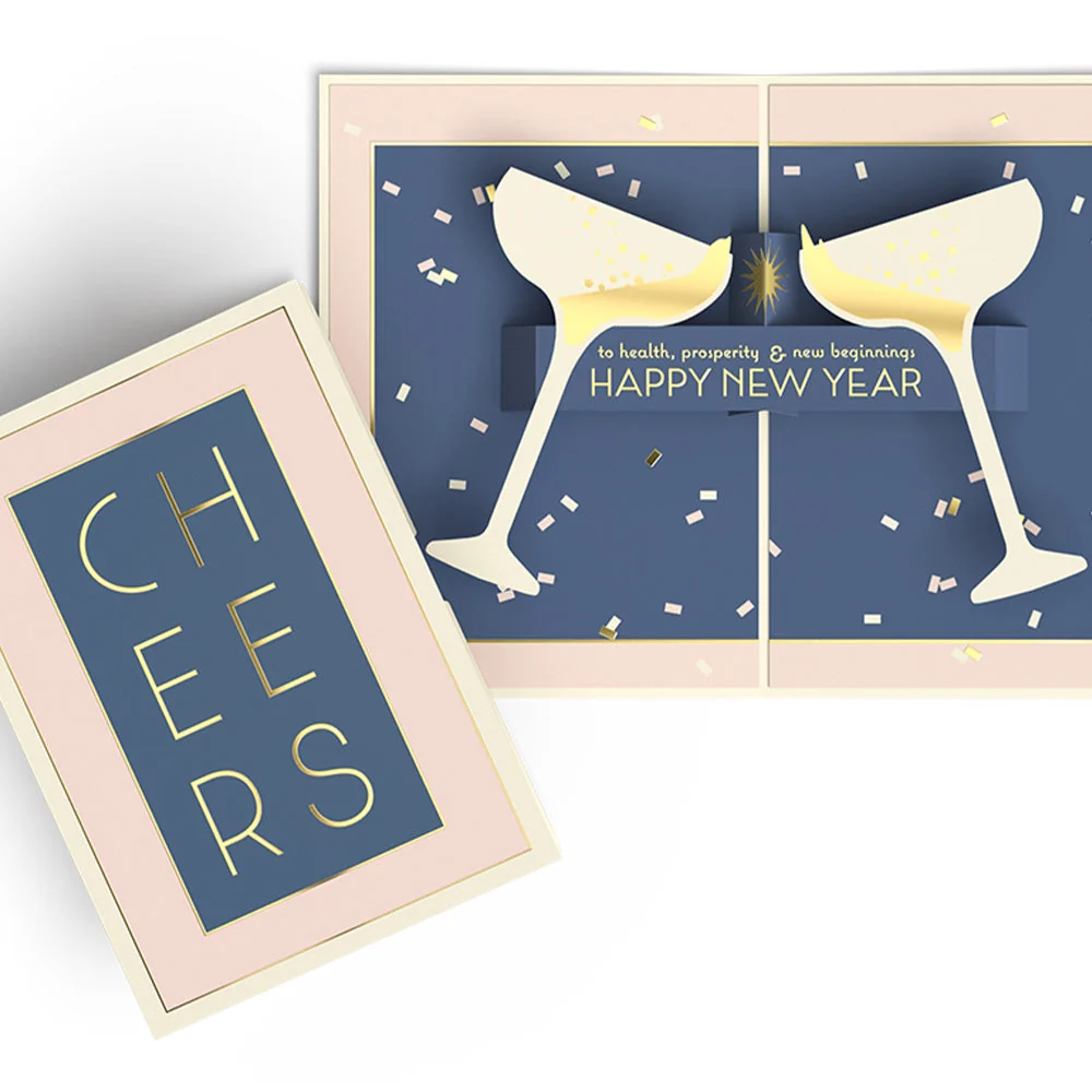 Lovepop Cheers Happy New Year Pop-Up Card