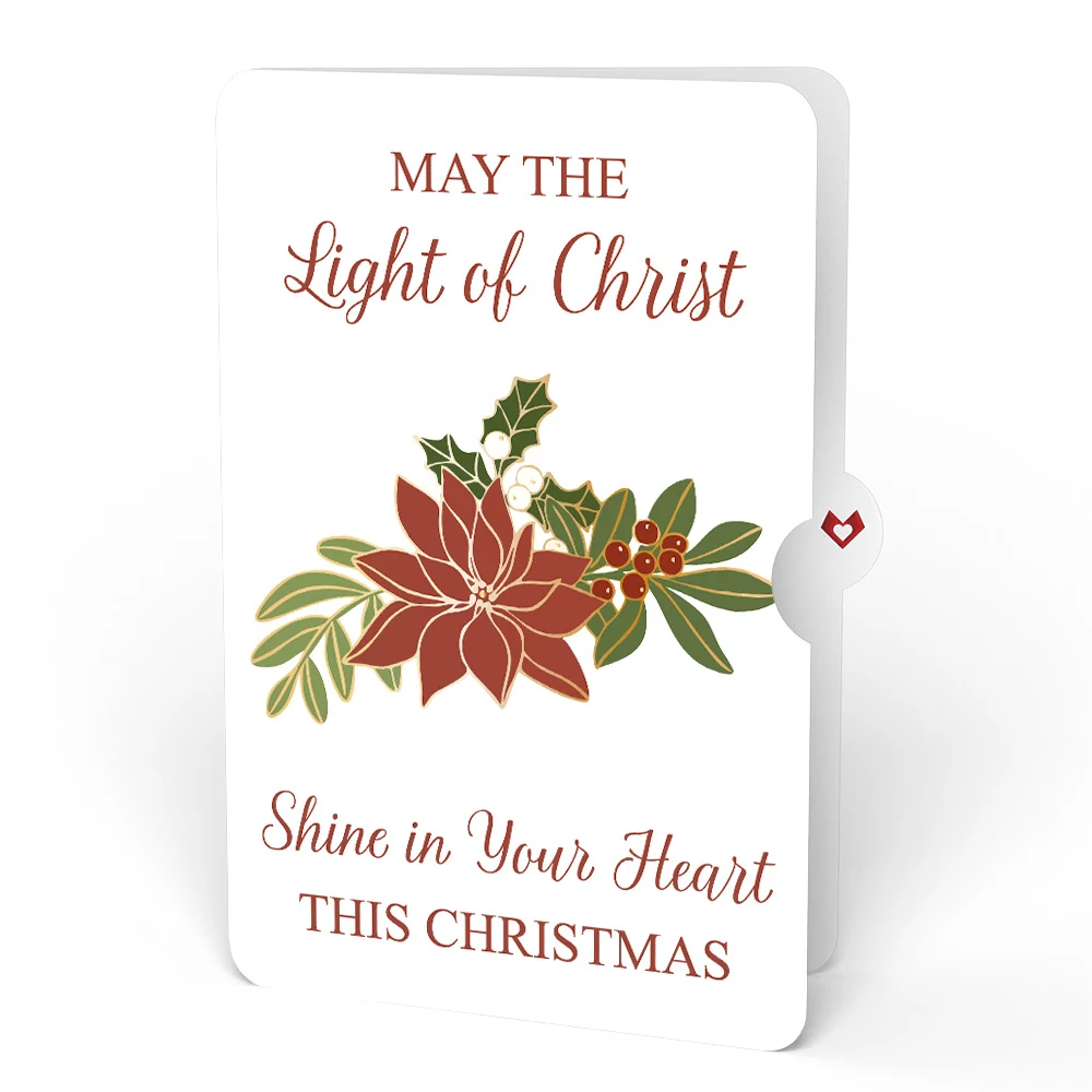 Lovepop Christmas Joy Wreath and Poinsettia Light of Christ Sentiment Set - Image 4