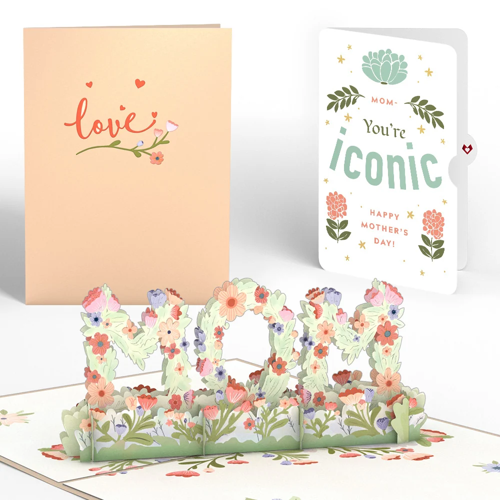 Lovepop Floral Mom Mother’s Day Pop-Up Card and Iconic Bloom Sentiment Set for Mom