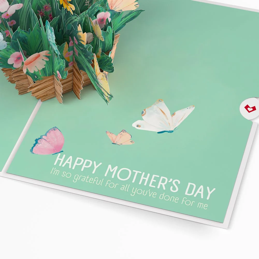 Lovepop Happy Mother’s Day Butterfly Basket Pop-Up Card - Image 2