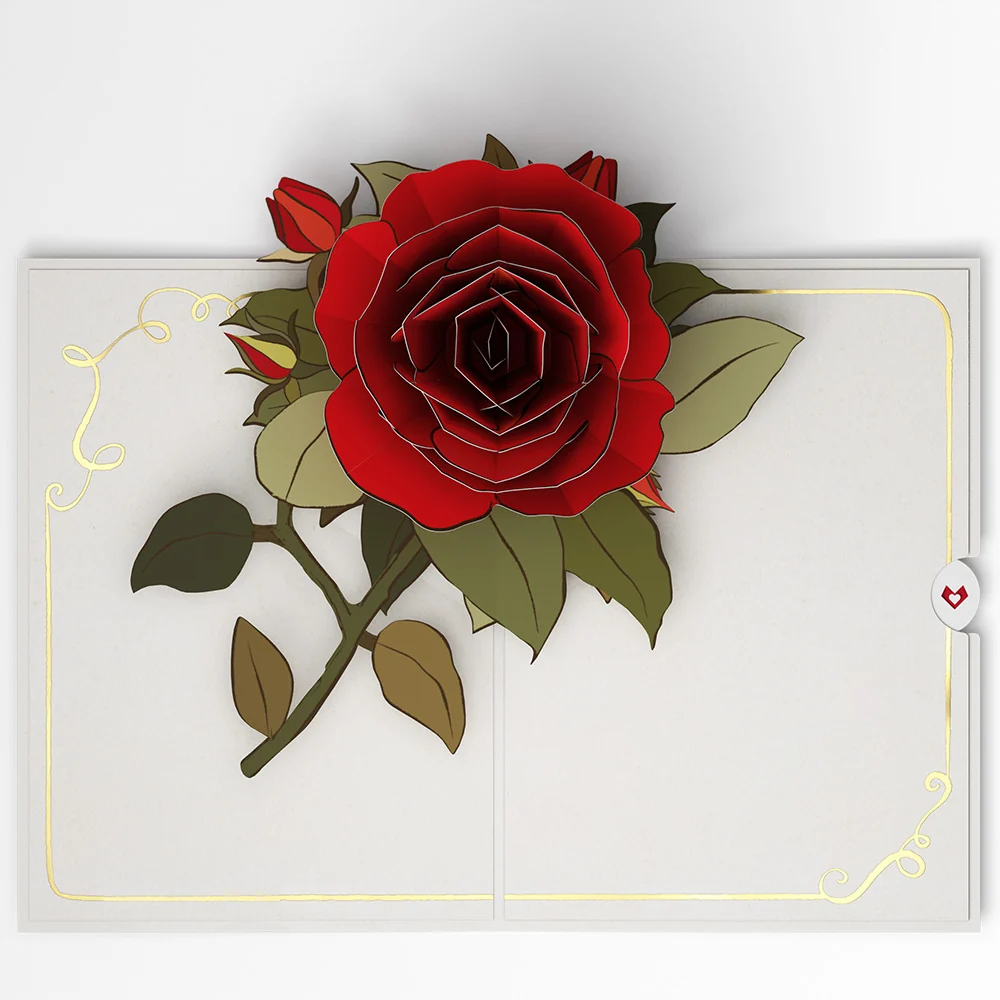 Lovepop Elegant Red Rose Pop-Up Card - Image 3