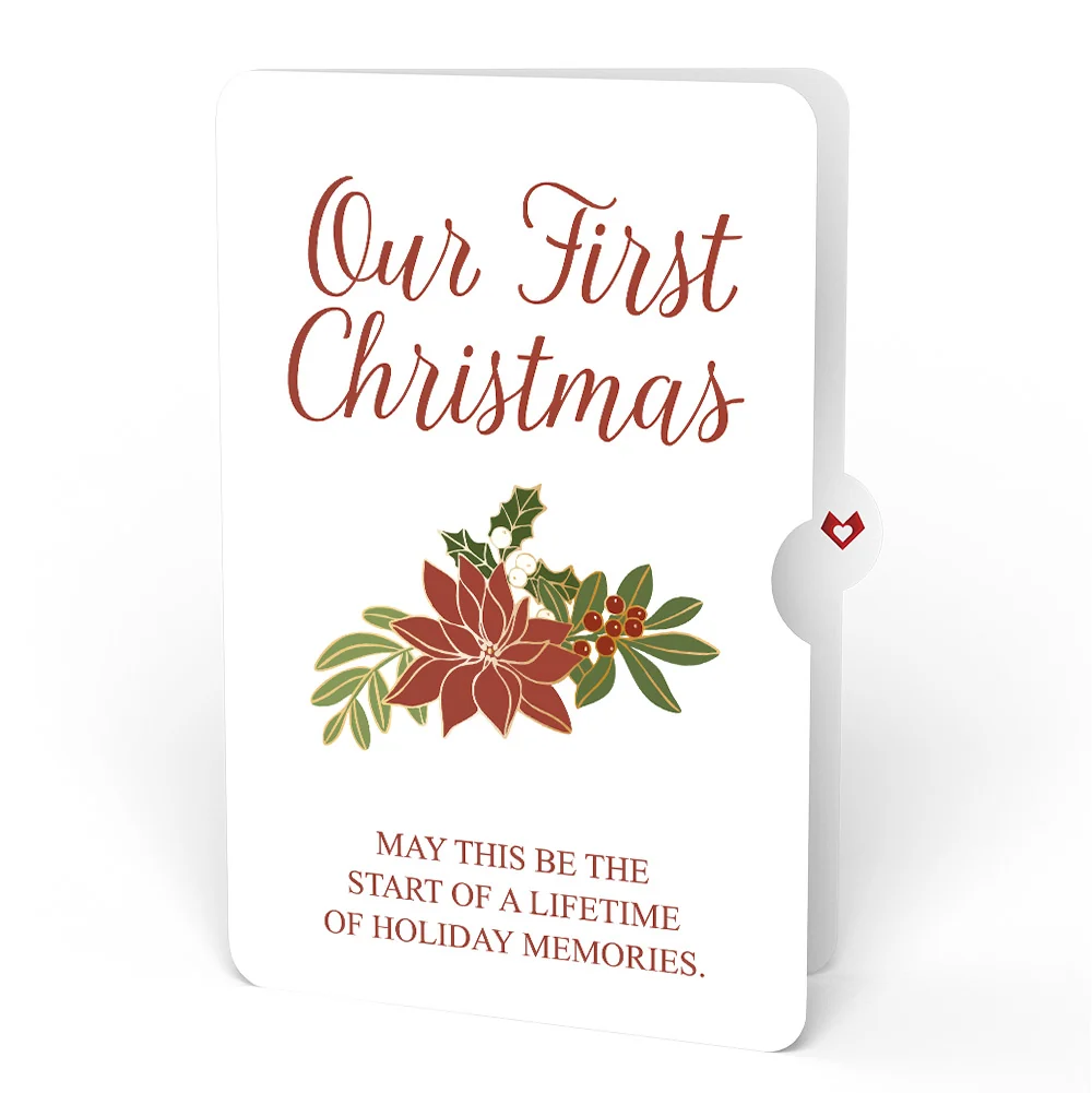 Lovepop Poinsettia & Pine Pop-Up Card and First Christmas Sentiment Set for Partner - Image 4