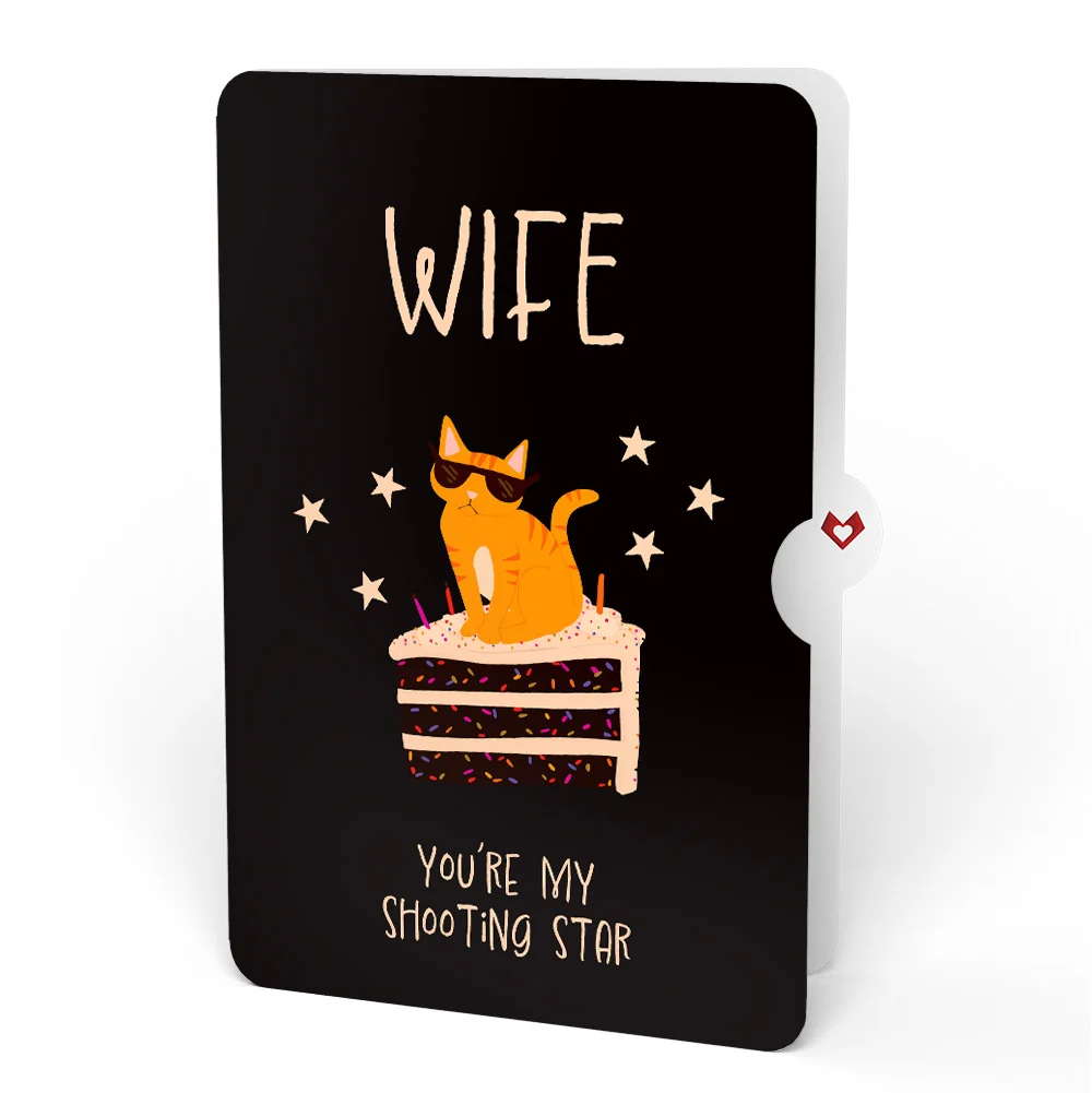 Lovepop Out of this World Birthday Cat Pop-Up Card and Sentiment Set for Wife - Image 4