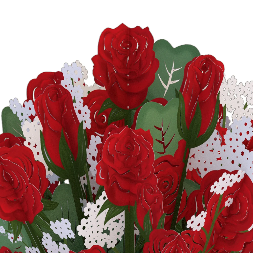 Lovepop Red Rose Valentine Grand Bouquet and Roses Sentiment Set for Daughter Vase - Image 3