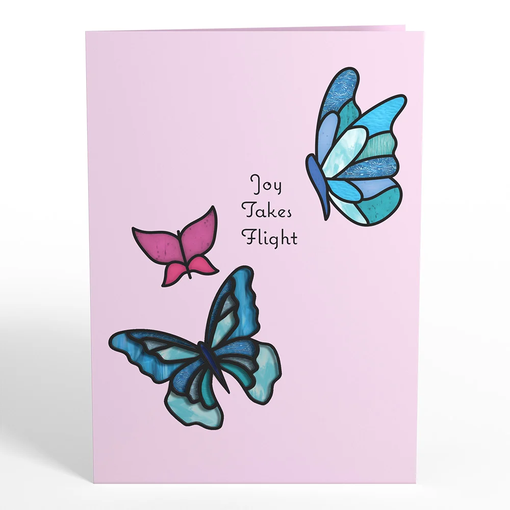 Lovepop Joy Takes Flight Butterfly Suncatcher Card & Bouquet Bundle - Image 4