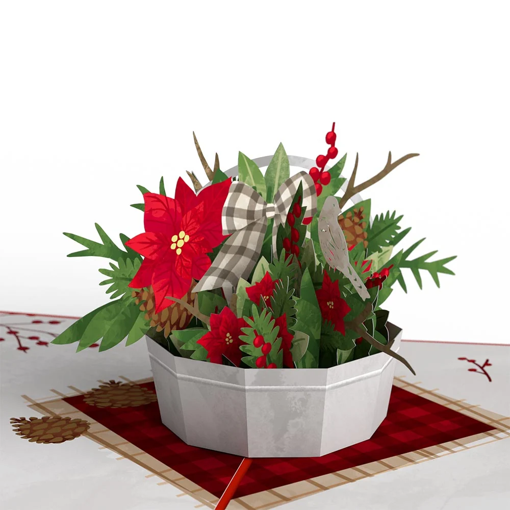 Lovepop Christmas Flower Basket Pop-Up Card - Image 2