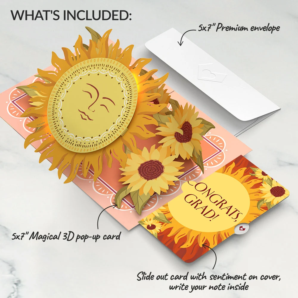 Lovepop You Are My Sunshine Graduations Music and Lights Pop-Up Card and Sentiment Set - Image 2
