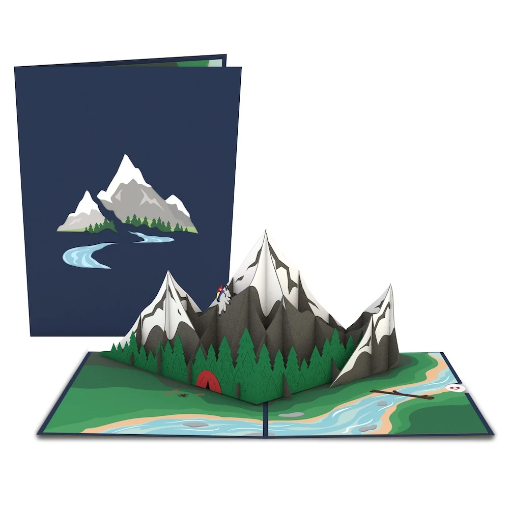 Lovepop Mountains Pop-Up Card Scale