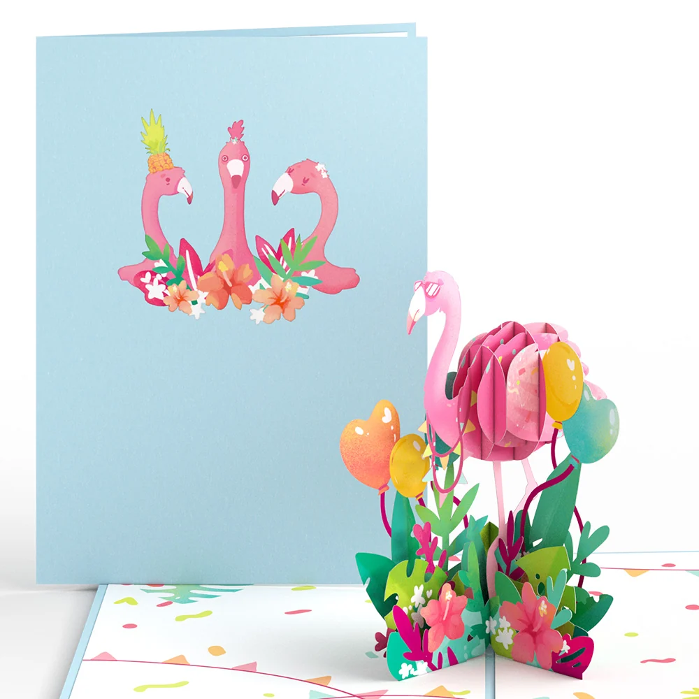 Lovepop Party Flamingo Pop-up Card