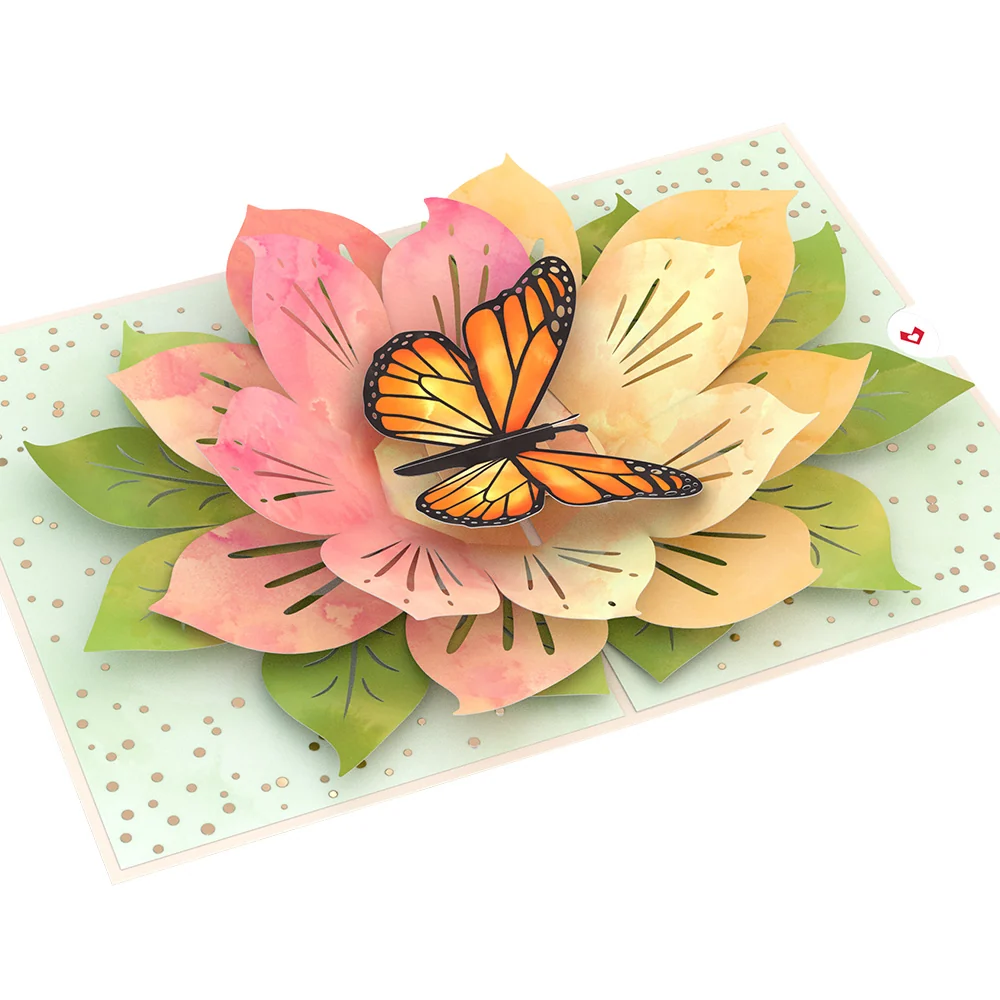 Lovepop Monarch Butterfly Bloom Mother's Day Pop-Up Card and Sentiment Set - Image 3