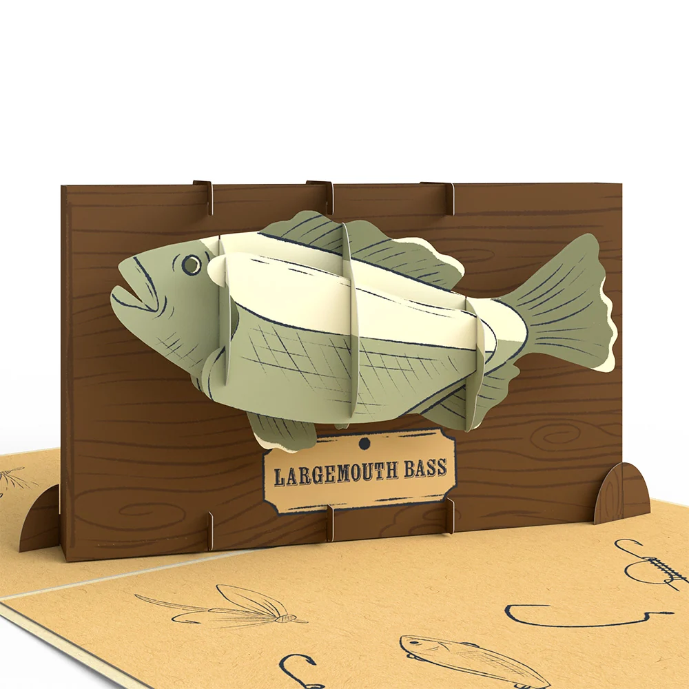 Lovepop Largemouth Bass Pop-Up Card - Image 2