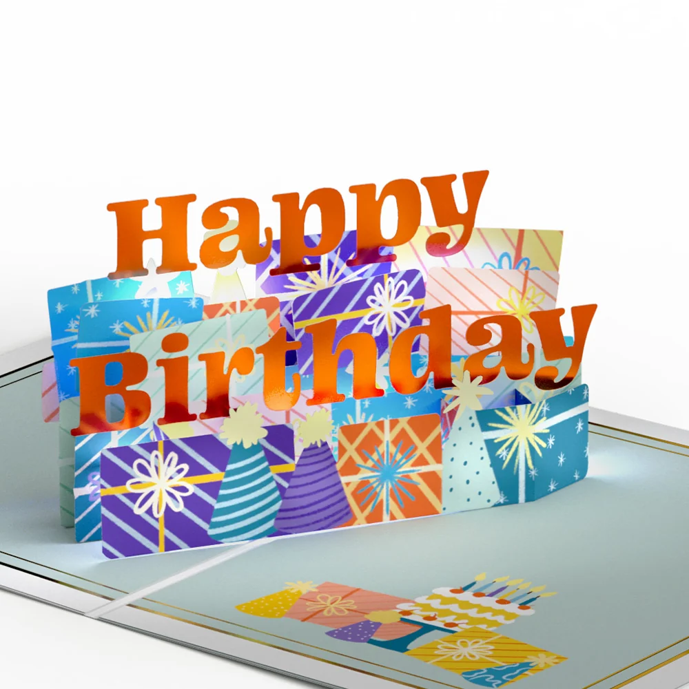 Lovepop Wishing You a Happy Birthday Music and Lights Pop-Up Card and Sentiment Set for Boyfriend - Image 3